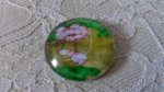 cabochon rond en verre 20mm fleur 01-043 