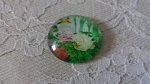 cabochon rond en verre 20mm fleur 01-041 