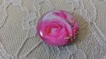 cabochon rond en verre 20mm fleur 01-037 