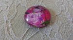 cabochon rond en verre 20mm fleur 01-034 