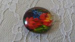 cabochon rond en verre 20mm fleur 01-031 