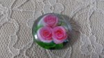 cabochon rond en verre 20mm fleur 01-024 