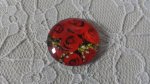 cabochon rond en verre 20mm fleur 01-017 