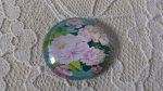 cabochon rond en verre 20mm fleur 01-013 