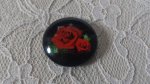 cabochon rond en verre 20mm fleur 01-001 