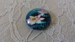 cabochon rond en verre 25mm fleur 01-032 