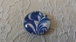 cabochon rond en verre 25mm fleur 042 