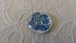 cabochon rond en verre 25mm fleur 035 