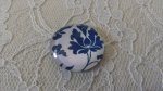 cabochon rond en verre 25mm fleur 030 