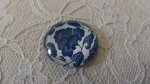 cabochon rond en verre 25mm fleur 026 