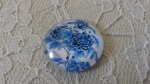 cabochon rond en verre 25mm fleur 024 