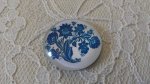 cabochon rond en verre 25mm fleur 022 