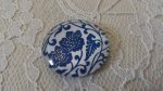 cabochon rond en verre 25mm fleur 020 
