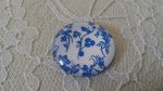 cabochon rond en verre 25mm fleur 019 