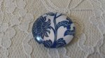 cabochon rond en verre 25mm fleur 018 