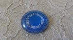 cabochon rond en verre 25mm fleur 017 