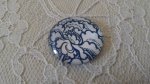 cabochon rond en verre 25mm fleur 013 