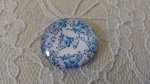 cabochon rond en verre 25mm fleur 010 