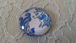 cabochon rond en verre 25mm fleur 004 