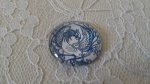 cabochon rond en verre 25mm fleur 003 