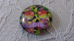 cabochon rond en verre 25mm moustache 040 