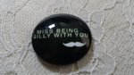 cabochon rond en verre 25mm moustache 029 