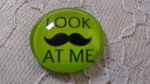 cabochon rond en verre 25mm moustache 026 