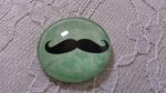 cabochon rond en verre 25mm moustache 024 