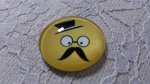 cabochon rond en verre 25mm moustache 016 