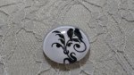 cabochon rond en verre 20mm oiseaux 022 