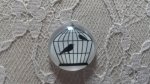 cabochon rond en verre 25mm oiseaux 009 