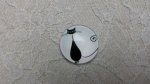 cabochon rond en verre 25mm chat 013 