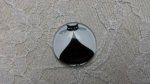 cabochon rond en verre 25mm chat 010 