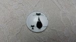 cabochon rond en verre 20mm chat 007 