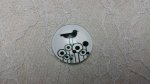 cabochon rond en verre 20mm oiseaux 018 