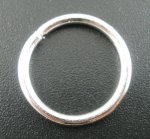 10 Anneaux de jonction épais ouvert 16 mm Argent