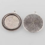 2 supports cabochons de 20mm argent, pendentifs cabochons 34AS 