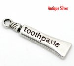 Breloque Tube Dentifrice Argent