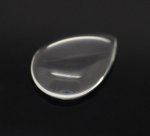 10 Cabochons Gouttes 13 x 18 mm en verre loupe transparent N°24