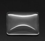 Cabochon Rectangle 18 x 25 mm en verre loupe transparent N°29