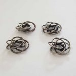 Perle spiral fleur 18 mm Argent N°01