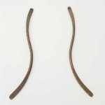 Barre Tige Courbé En Métal Argenté 1 anneau N°02 Bronze
