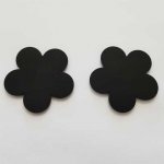 Fleur pvc 38 mm Noir Opaline