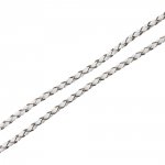 Cuir rond tressé Blanc 03 mm x 2 mètres
