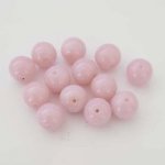 Perle ronde céramique rose 12 mm N°16