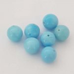 Perle ronde céramique bleu clair 10 mm N°002