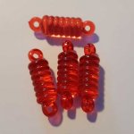 Connecteur Intercalaire ressort 34 x 10 mm Rouge 02 Plastique