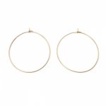 Support Boucle d'oreille Créole en Acier Inoxydable Doré N°03-40 mm 02 x 5 paires