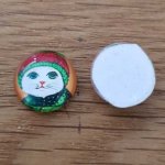 cabochon rond en verre 12mm divers 002