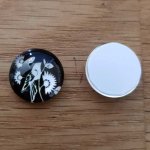 cabochon rond en verre 14mm divers 002